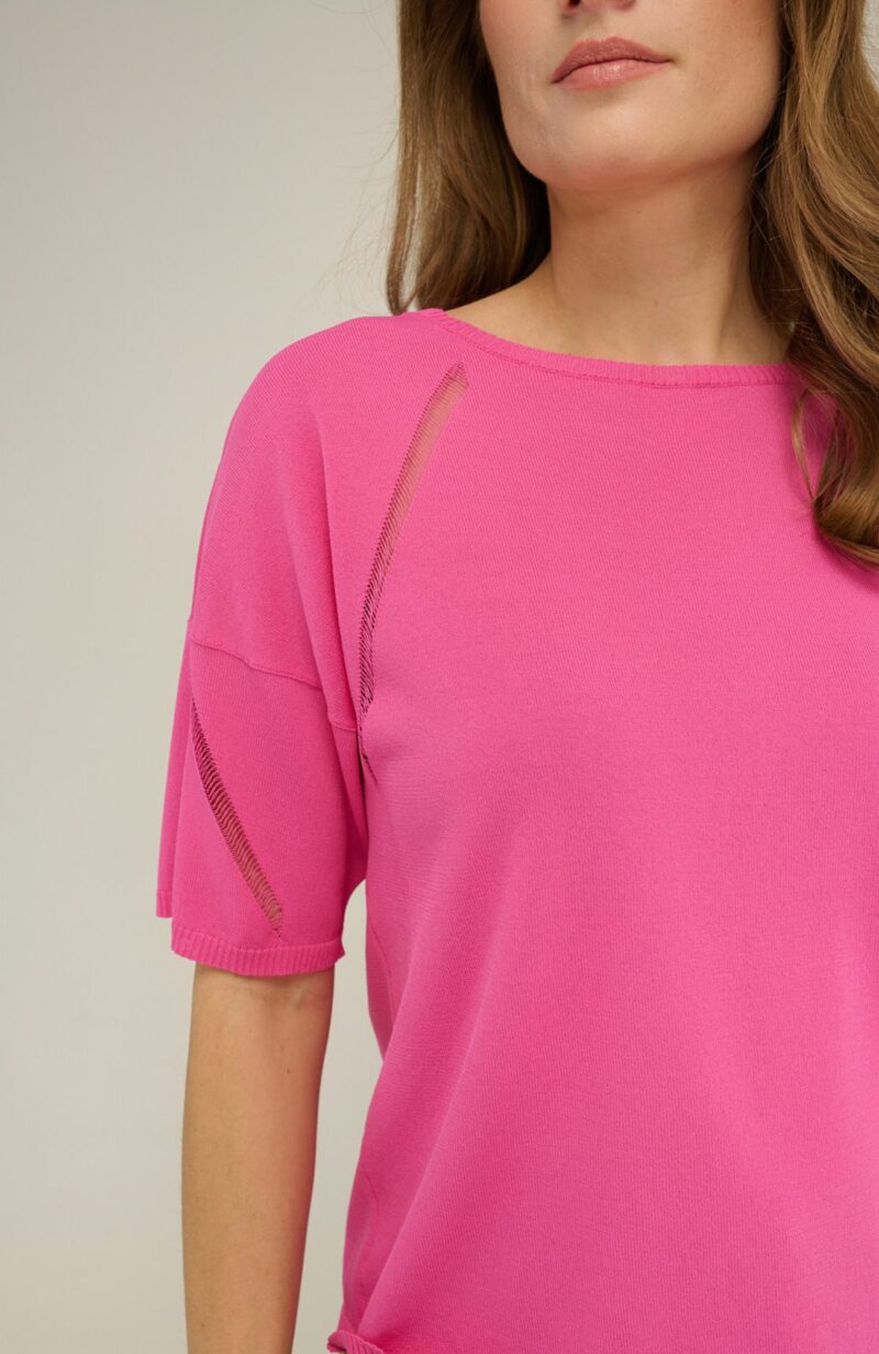 Elegancka różowa bluzka z wiskozy 155